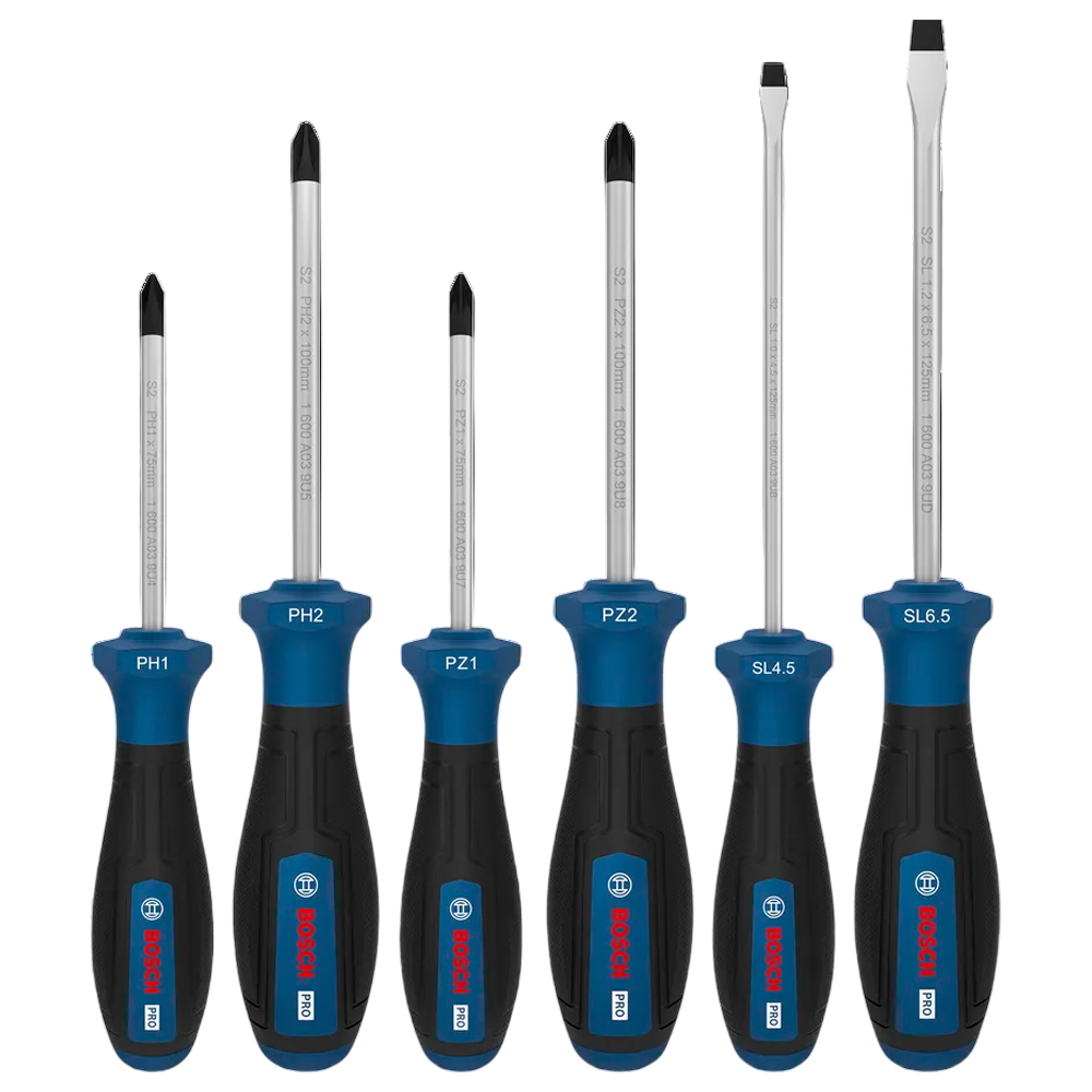JUEGO DESTORNILLADOR PRO BOSCH PH/PZ/SL X 6 PZ 1600A039PD - 2