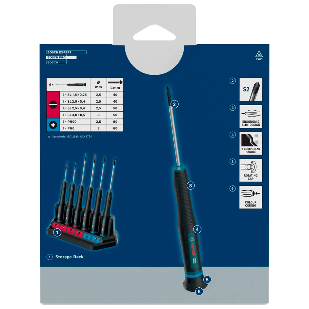 JUEGO DESTORNI. PRO BOSCH PRECISIÓN PH/SL X 6 PZ 1600A039PL - 3
