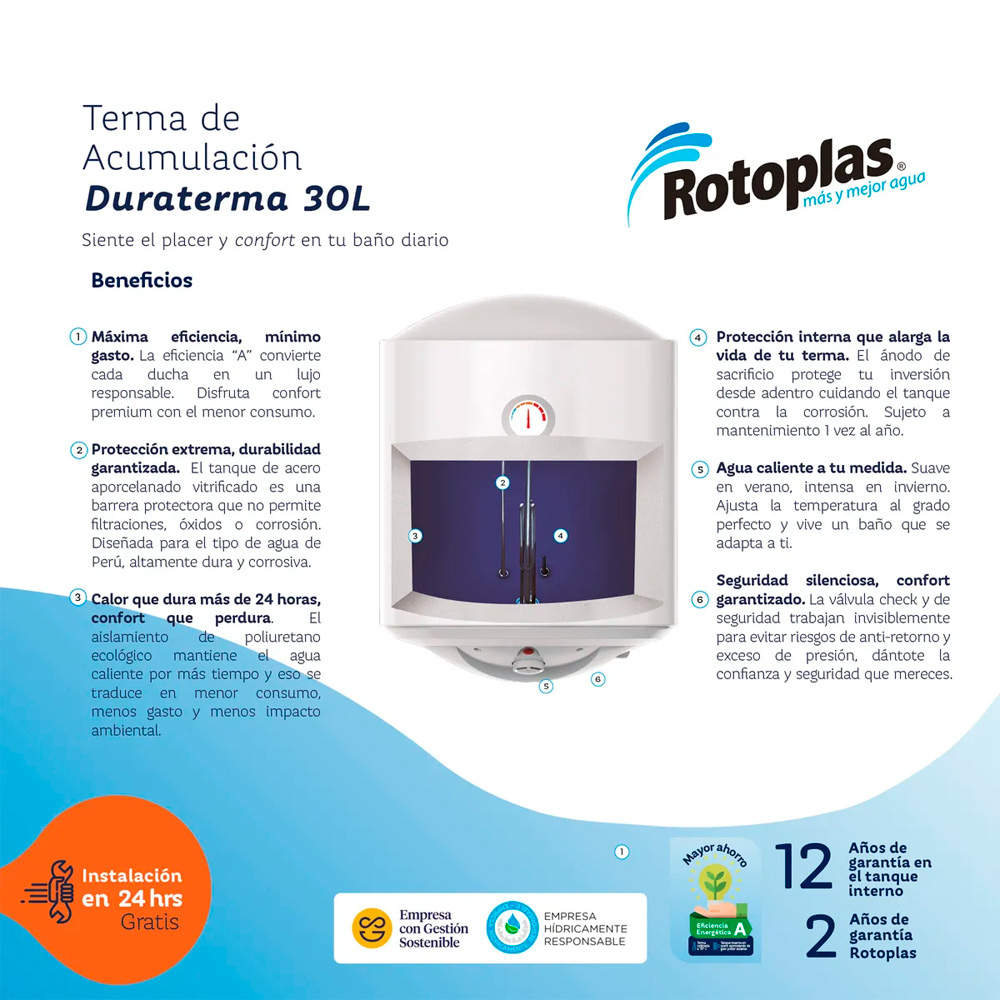 TERMA DE ACUMULACION ROTOPLAS DURATERMA 30L - 4