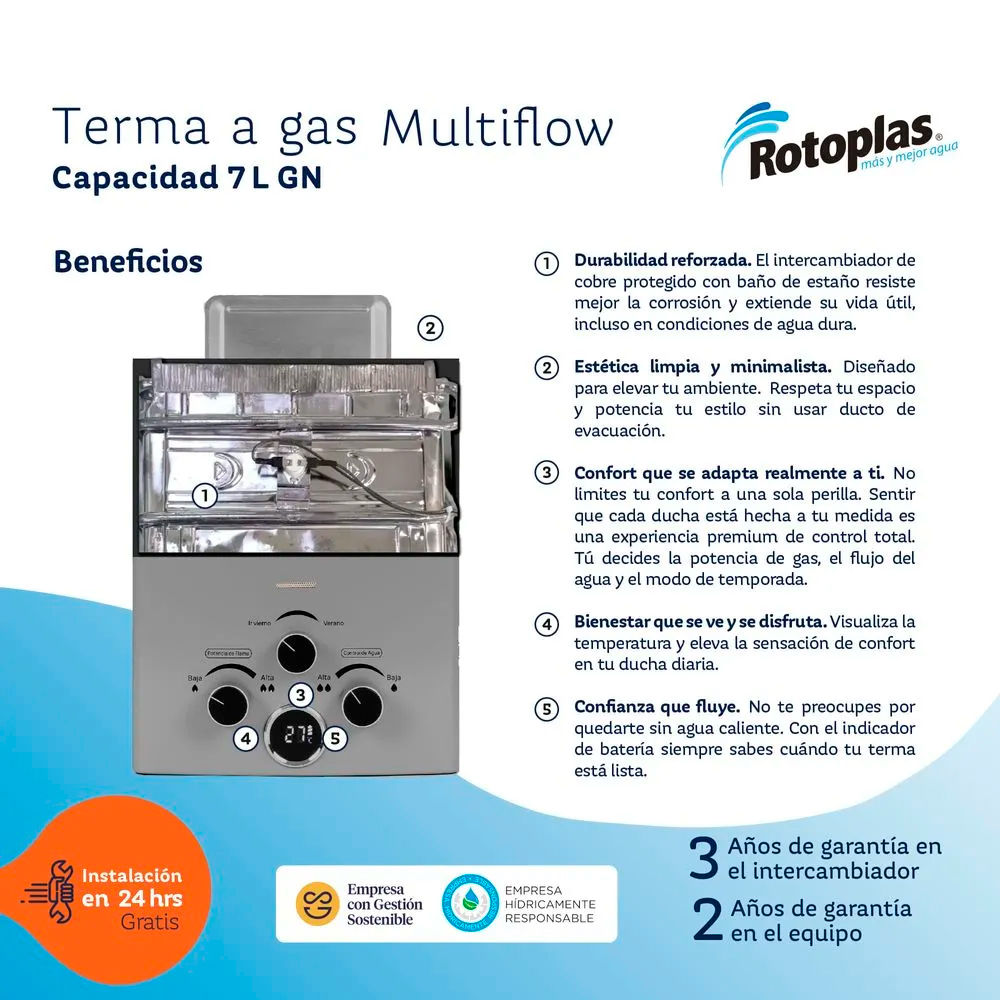 TERMA A GAS MULTIFLOW 7L GN ROTOPLAS - 5