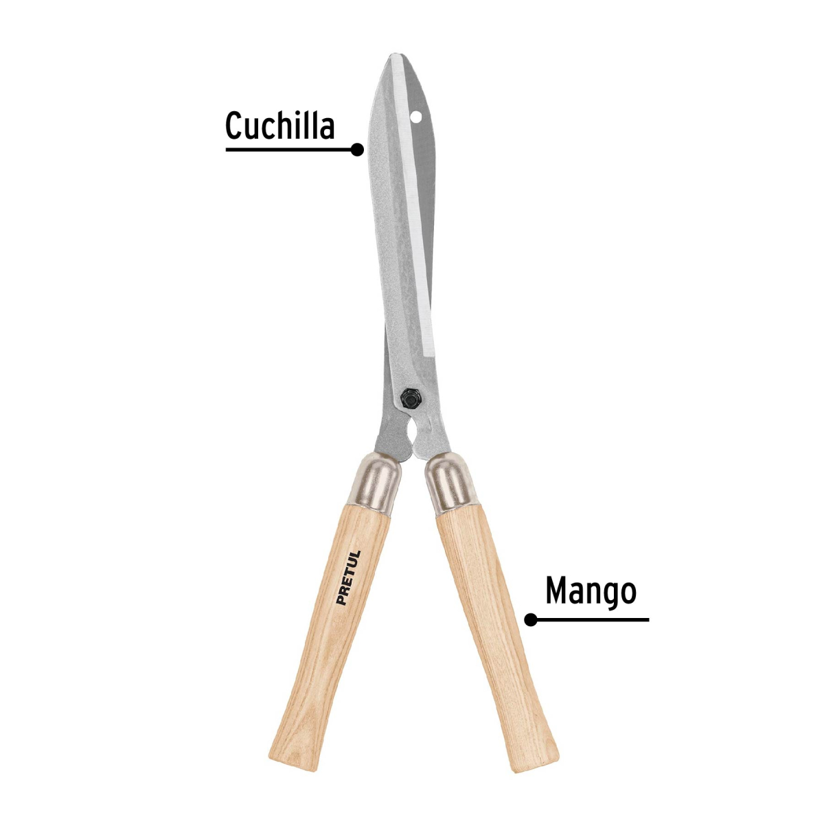 TIJERA PARA PODA 48 CM MANGOS DE MADERA, PRETUL T-19P - 2