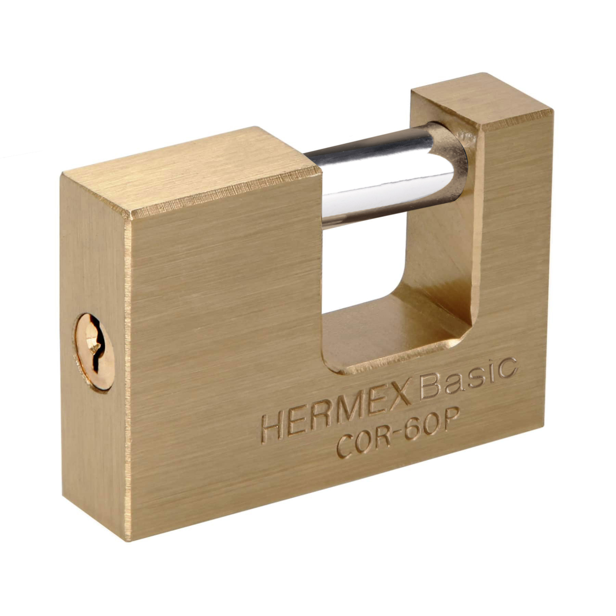 CANDADO ANTIPALANCA 60 MM LATÓN HERMEX BASIC COR-60P - 1