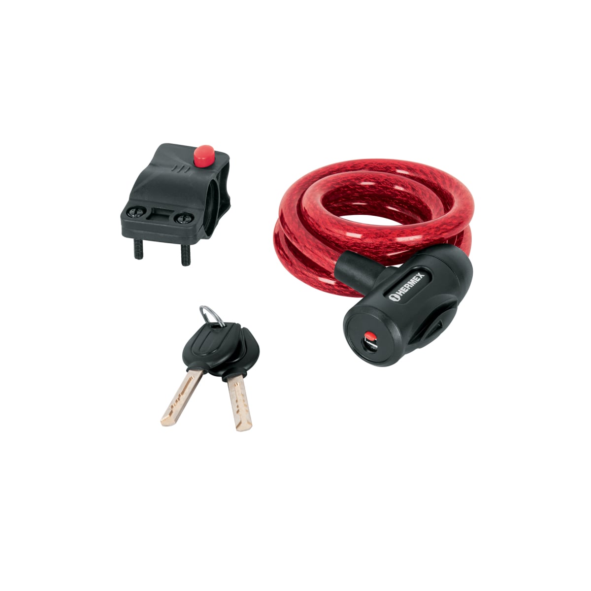 CANDADO DE CABLE CON LLAVE 12 MM X 1.0 M HERMEX CB-12 - 1