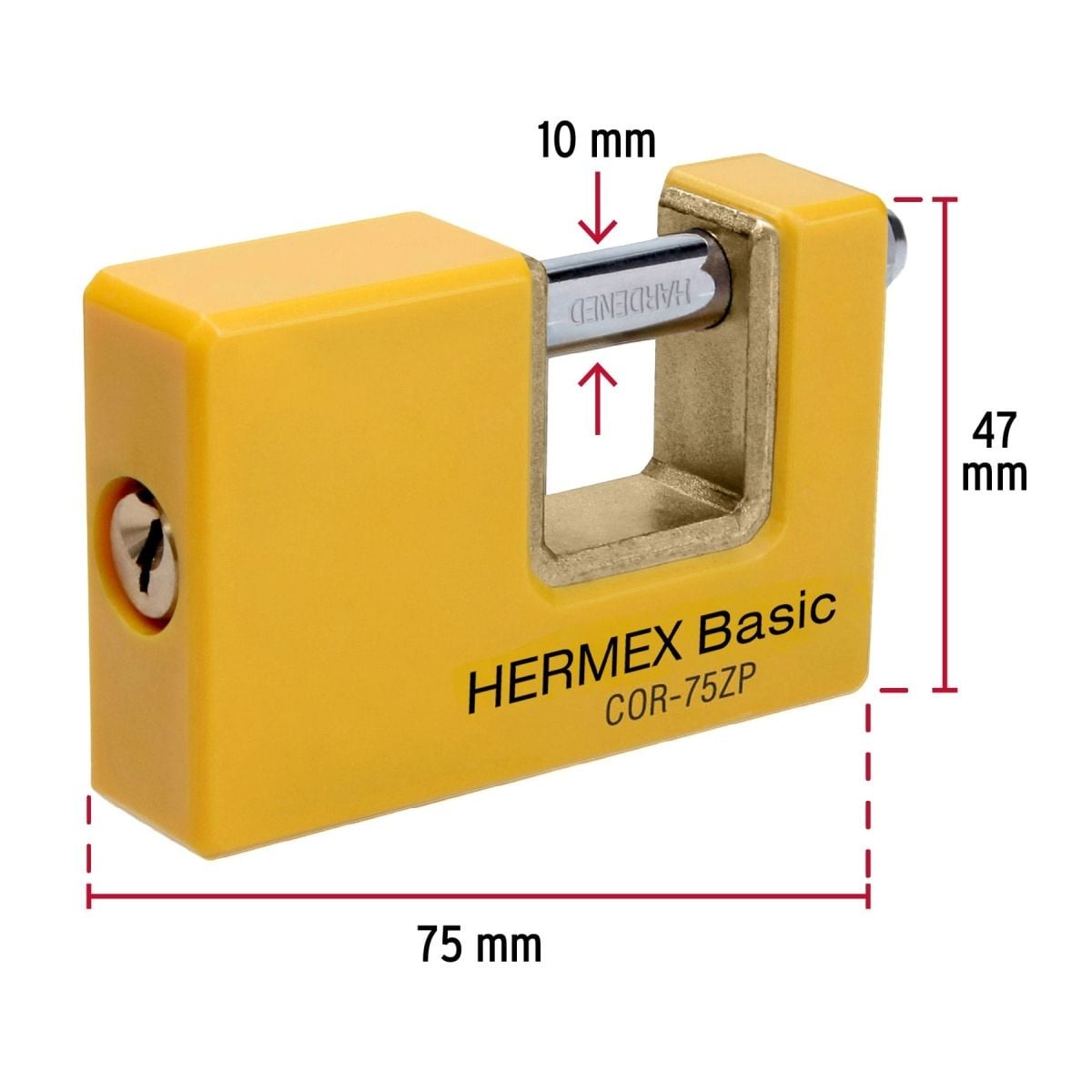 CANDADO ANTIPALANCA 75 MM METÁLICO HERMEX BASIC COR-75ZP - 2
