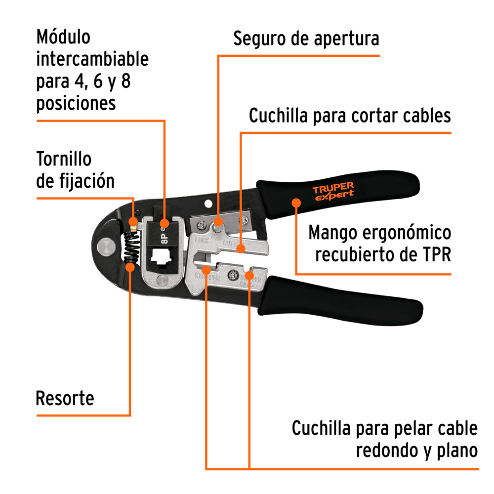 ALICATE PONCHADORA 8' MÓDULOS INTERCAMBIABLES TRUPER - 5