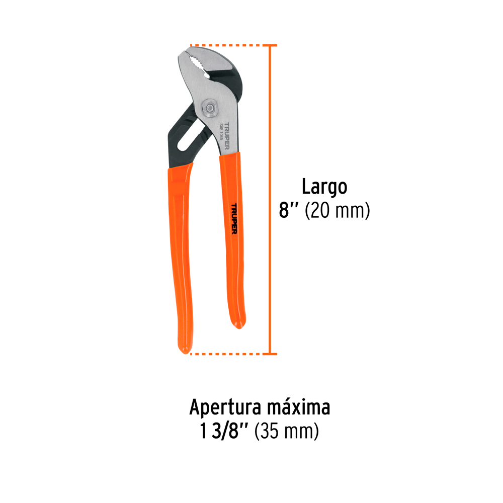 ALICATE PICOLORO 8' MANGO DE PVC TRUPER - 3