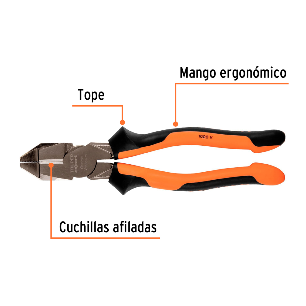 ALICATE UNIVERSAL PROFESIONAL 9' MANGO COMFORT GRIP TRUPER EXPERT - 2