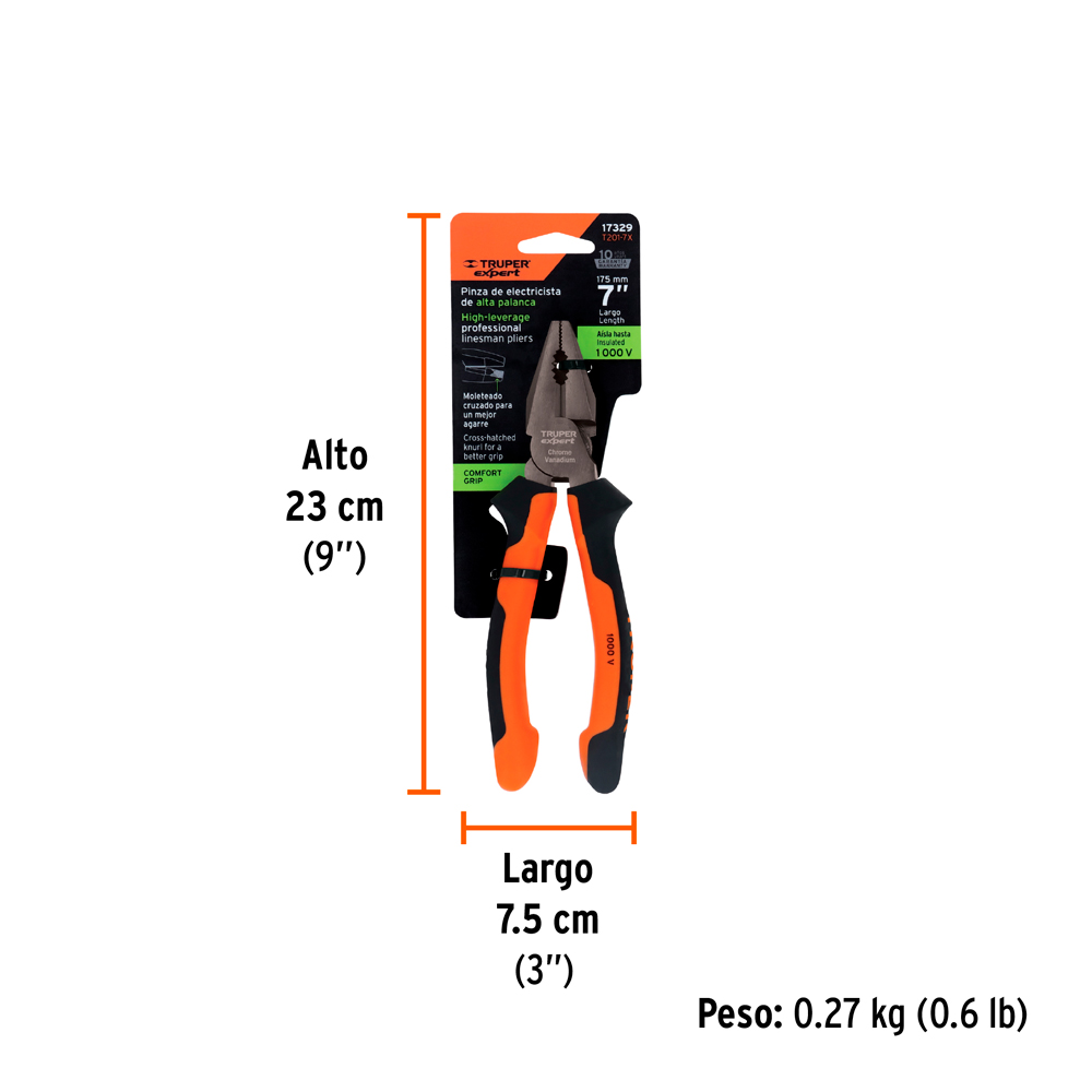 ALICATE UNIVERSAL 7' MANGO COMFORT GRIP TRUPER EXPERT - 5