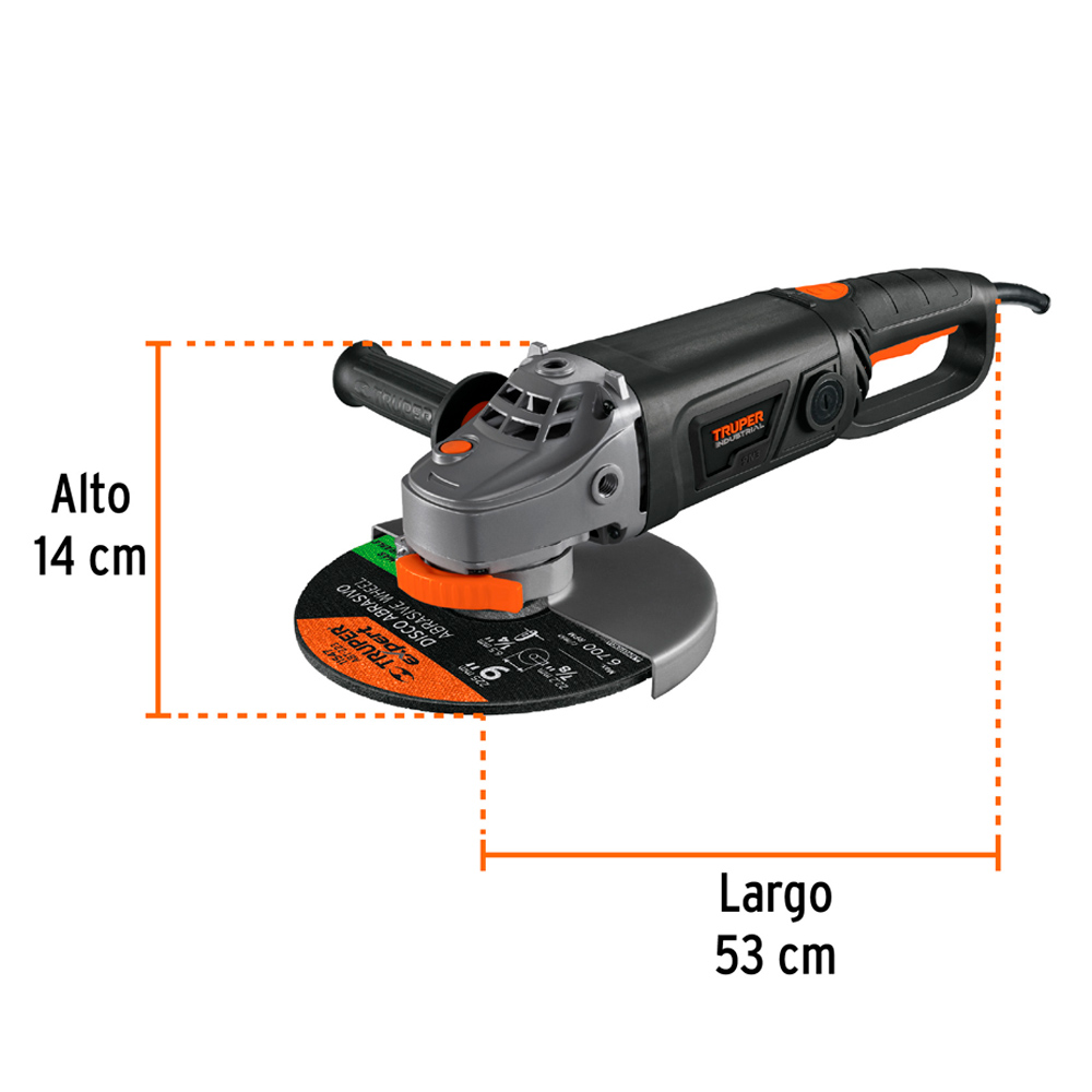 AMOLADORA INDUSTRIAL 9' DE 2000 W 220 V TRUPER - 3