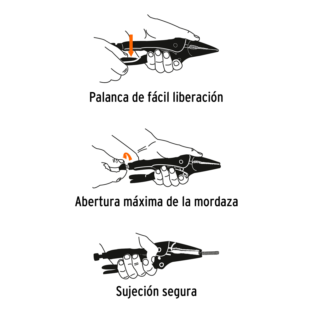 ALICATE DE PRESIÓN 9' PUNTA LARGA TRUPER - 4