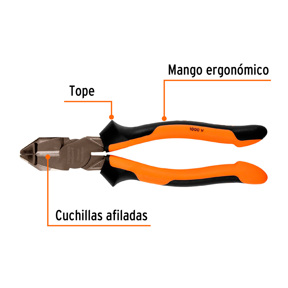ALICATE UNIVERSAL PROFESIONAL 8' MANGO COMFORT GRIP TRUPER EXPERT - 2