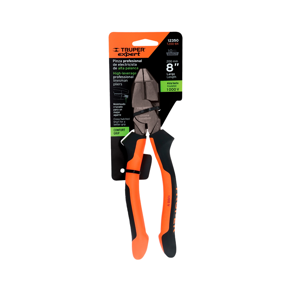 ALICATE UNIVERSAL PROFESIONAL 8' MANGO COMFORT GRIP TRUPER EXPERT - 4