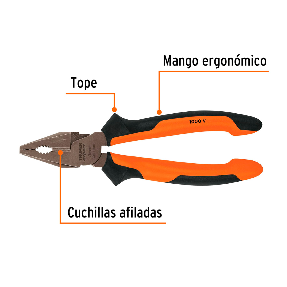 ALICATE UNIVERSAL 8' MANGO COMFORT GRIP TRUPER EXPERT - 2