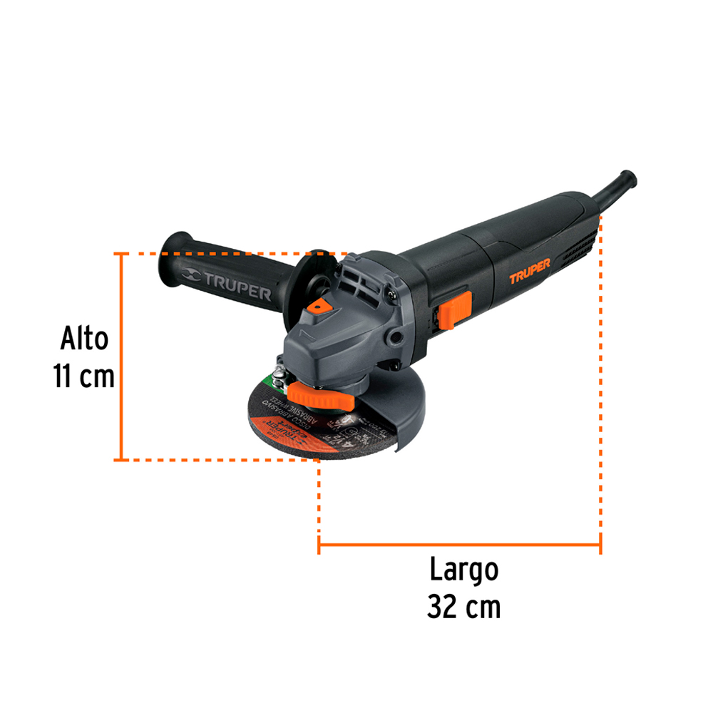 AMOLADORA INDUSTRIAL 4-1/2' DE 850 W 220 V TRUPER - 3