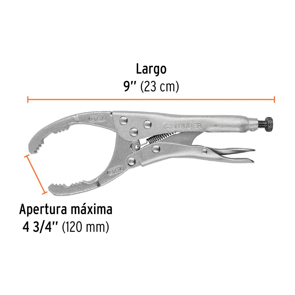 ALICATE DE PRESIÓN 9' PARA FILTROS DE ACEITE TRUPER - 3