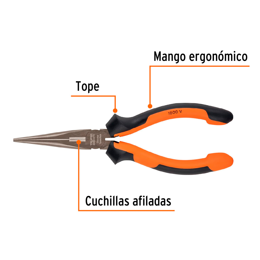 ALICATE DE PUNTA Y CORTE 7' MANGO COMFORT GRIP TRUPER EXPERT - 2
