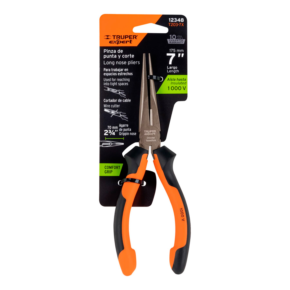 ALICATE DE PUNTA Y CORTE 7' MANGO COMFORT GRIP TRUPER EXPERT - 4