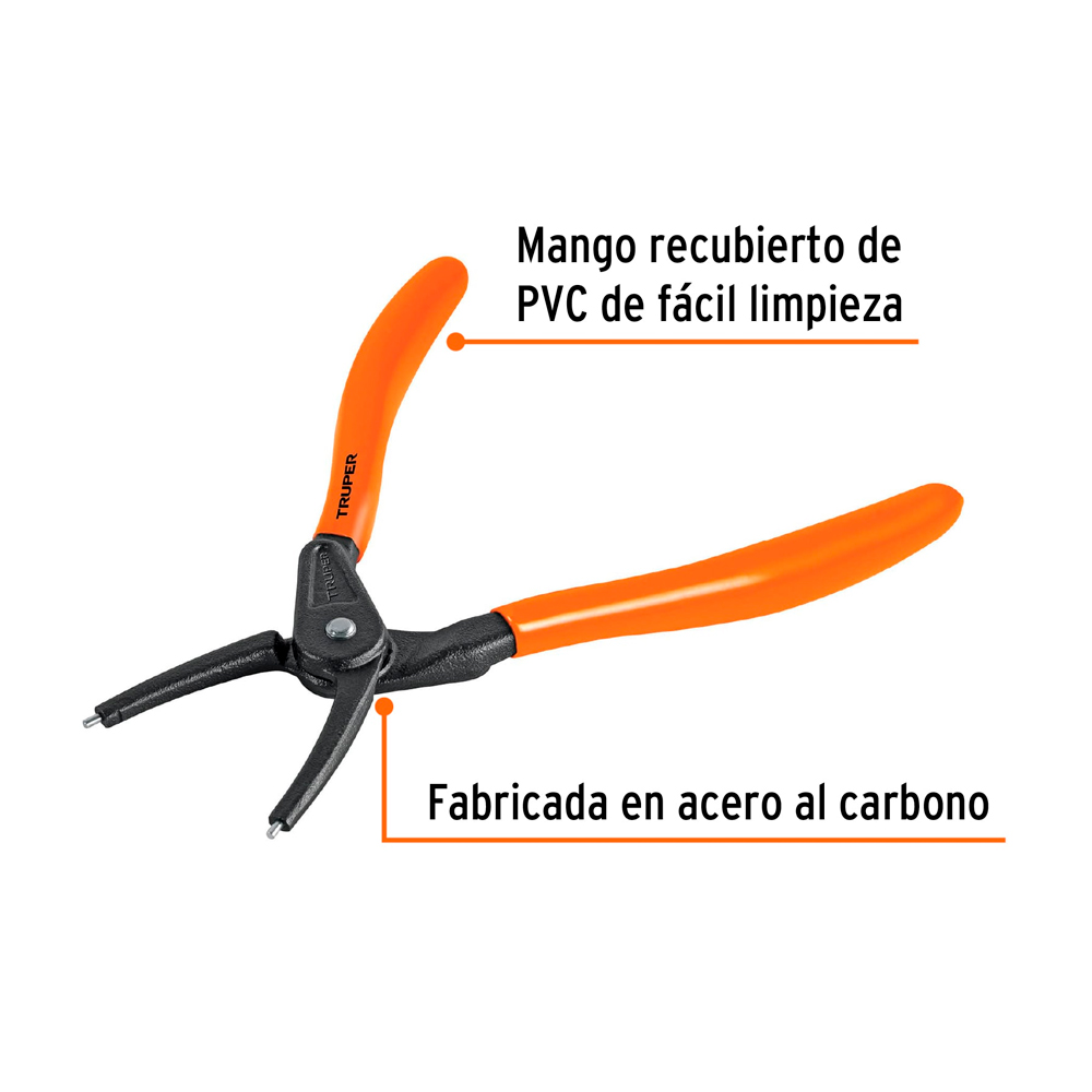 ALICATE PUNTA RECTA 7' PARA CERRAR ANILLOS MANGO DE PVC - 2