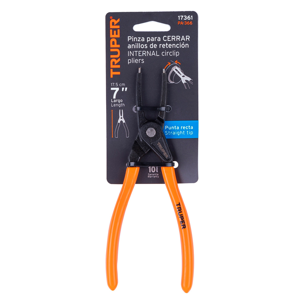 ALICATE PUNTA RECTA 7' PARA CERRAR ANILLOS MANGO DE PVC - 3