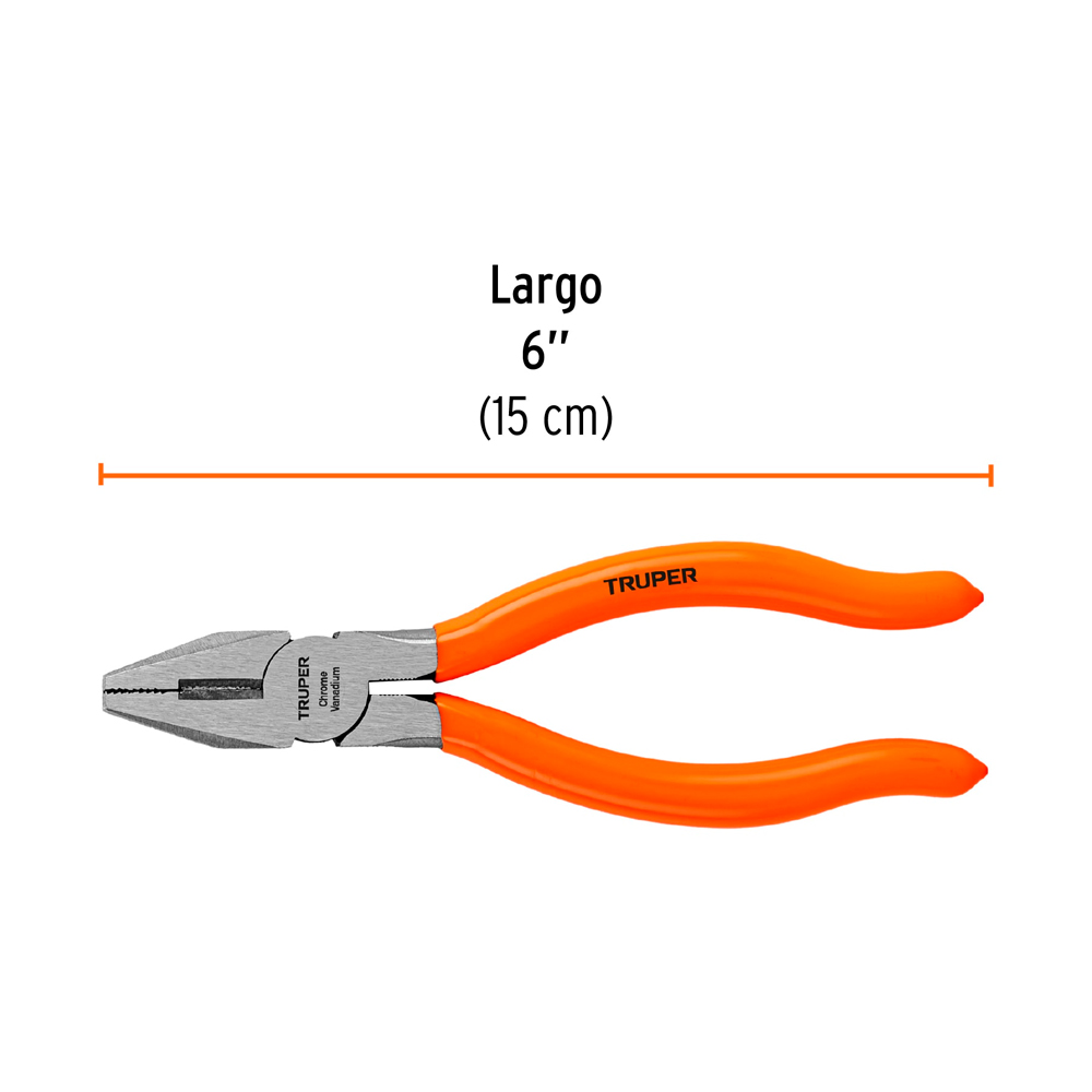 ALICATE UNIVERSAL 6' MANGO DE PVC TRUPER - 3
