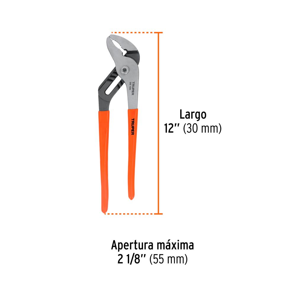 ALICATE PICOLORO 12' MANGO DE PVC TRUPER - 3