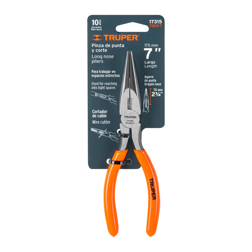 ALICATE DE PUNTA Y CORTE 7' MANGO DE PVC TRUPER - 4