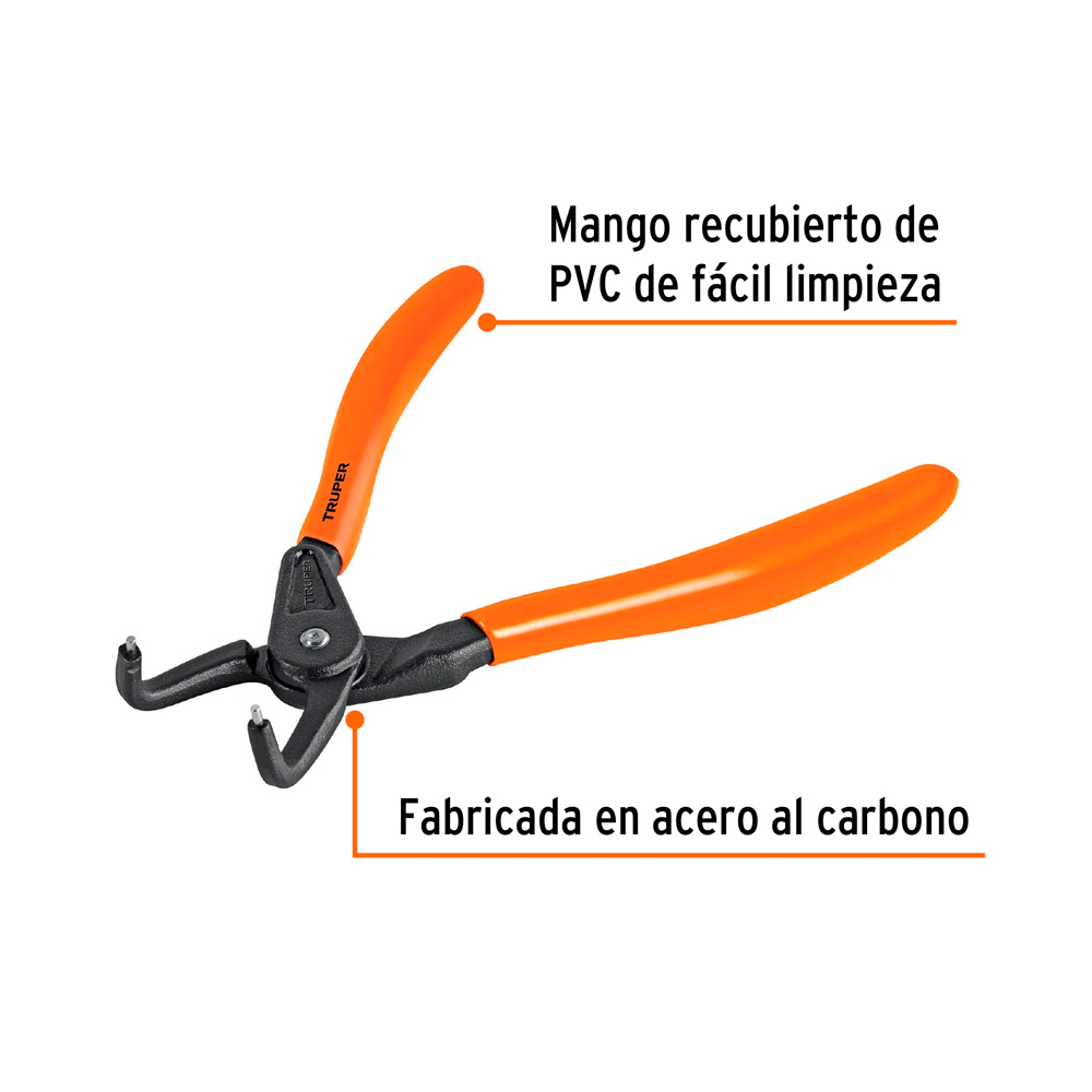 ALICATE PUNTA A 90° 6-3/4' PARA CERRAR ANILLOS MANGO DE PVC - 2
