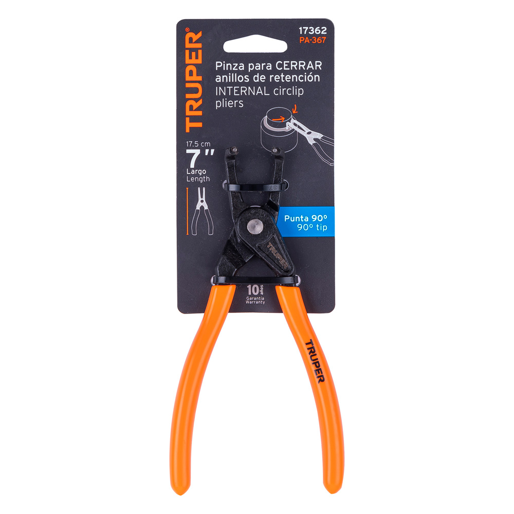 ALICATE PUNTA A 90° 6-3/4' PARA CERRAR ANILLOS MANGO DE PVC - 3