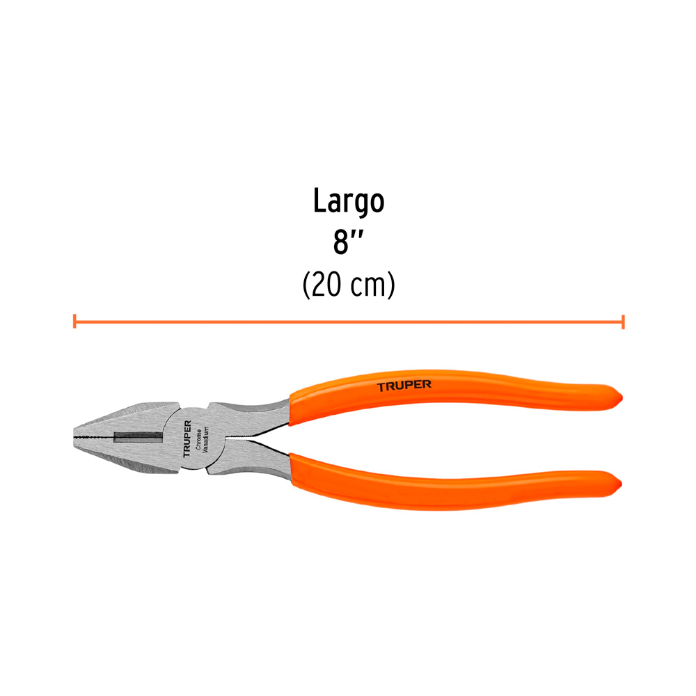 ALICATE UNIVERSAL 8' MANGO DE PVC TRUPER - 3