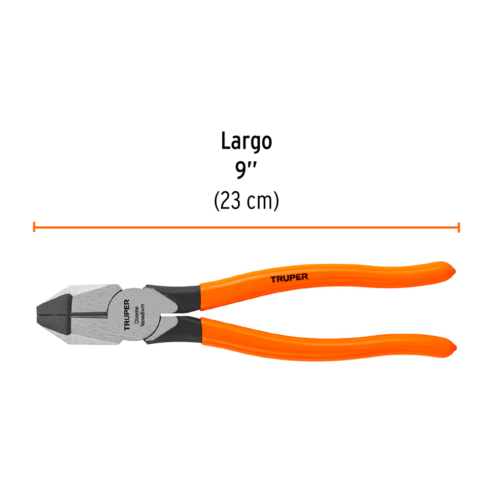 ALICATE UNIVERSAL PROFESIONAL 9' MANGO DE PVC TRUPER - 3