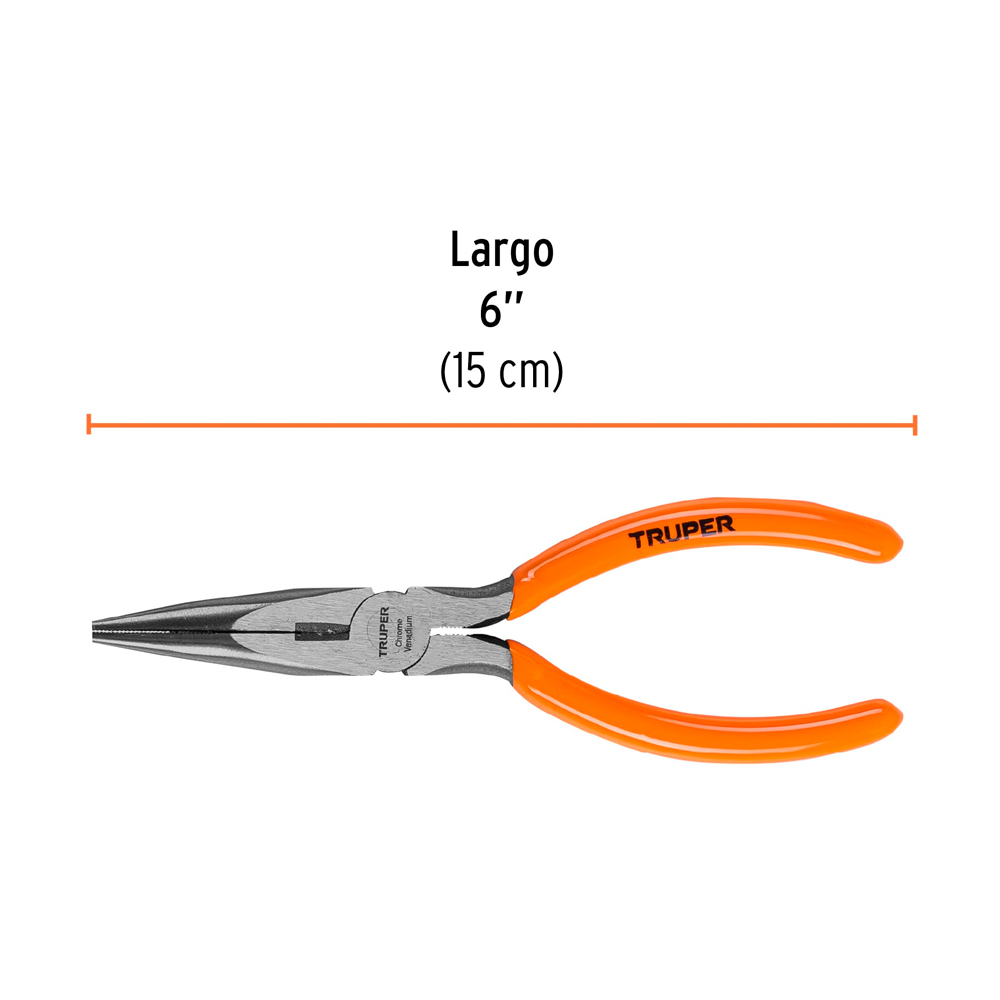 ALICATE DE PUNTA Y CORTE 6' MANGO DE PVC TRUPER - 3