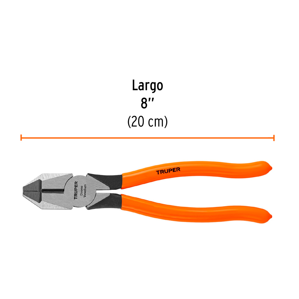 ALICATE UNIVERSAL PROFESIONAL 8' MANGO DE PVC TRUPER - 3