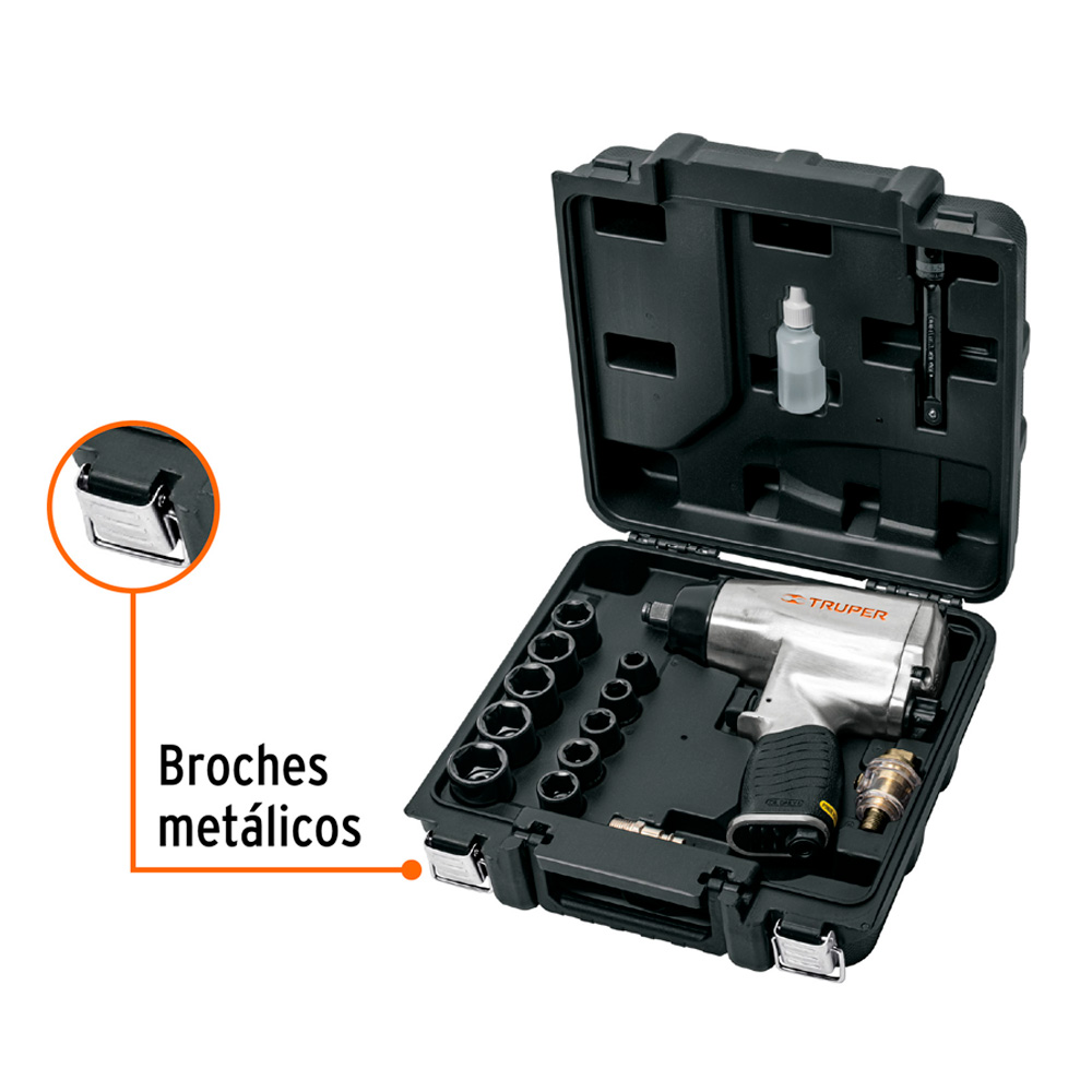 KIT DE LLAVE DE IMPACTO 1/2' CON ESTUCHE PLÁSTICO TRUPER - 2