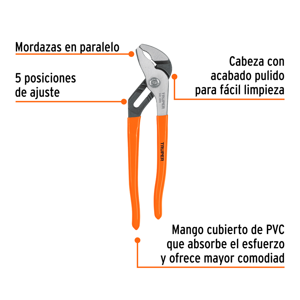 ALICATE PICOLORO 10' MANGO DE PVC TRUPER - 2