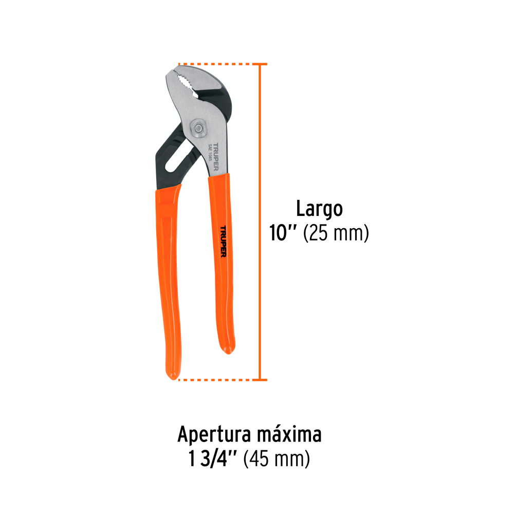 ALICATE PICOLORO 10' MANGO DE PVC TRUPER - 3
