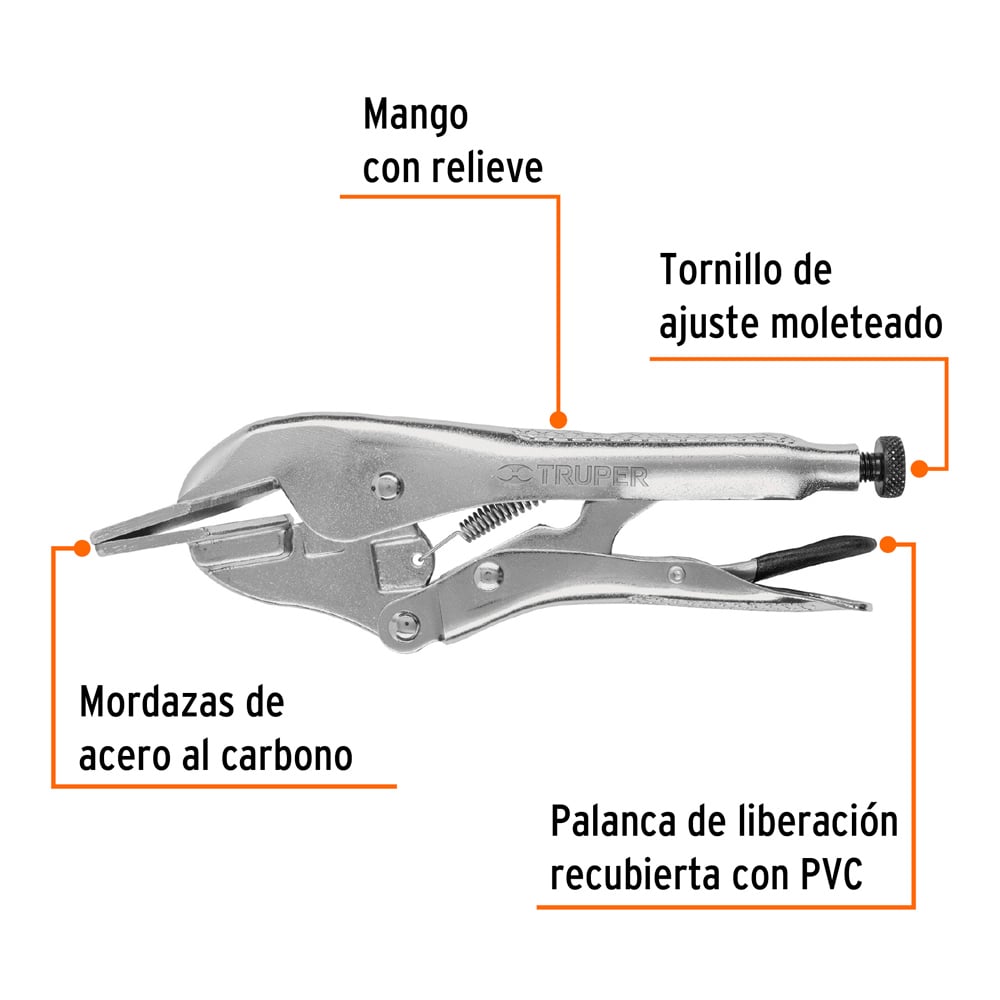 ALICATE DE PRESIÓN 8' HOJALATERA TRUPER - 2