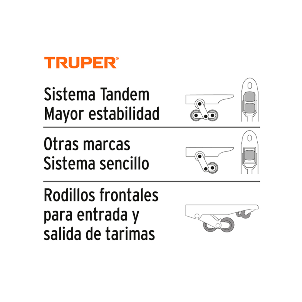 PATO DE 3 TON CON RUEDAS DE NYLON TRUPER - 2