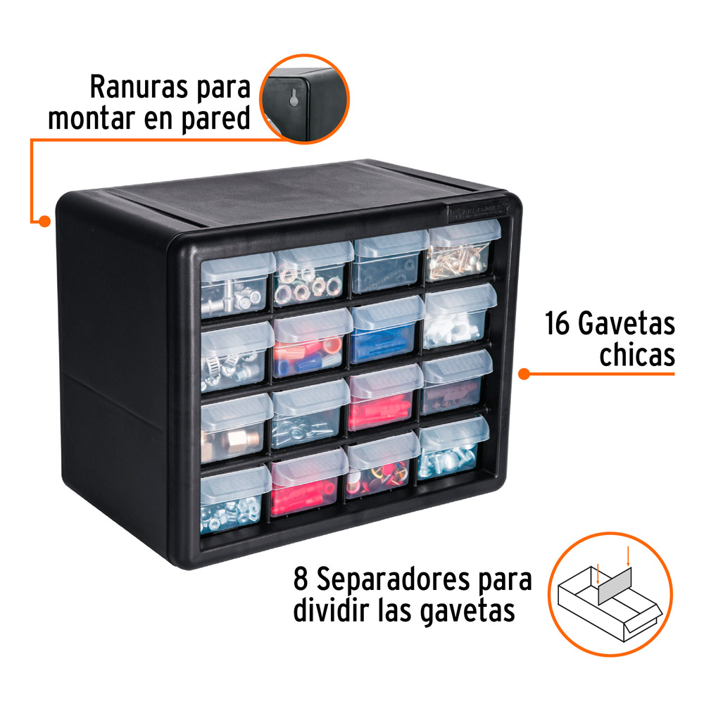 GAVETERO DE NIVELES CON 16 GAVETAS TRUPER - 2