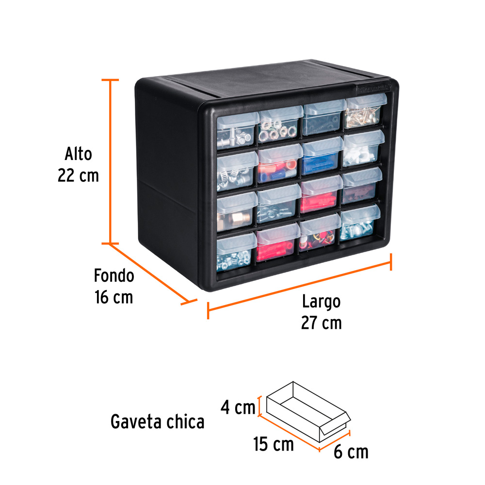 GAVETERO DE NIVELES CON 16 GAVETAS TRUPER - 3