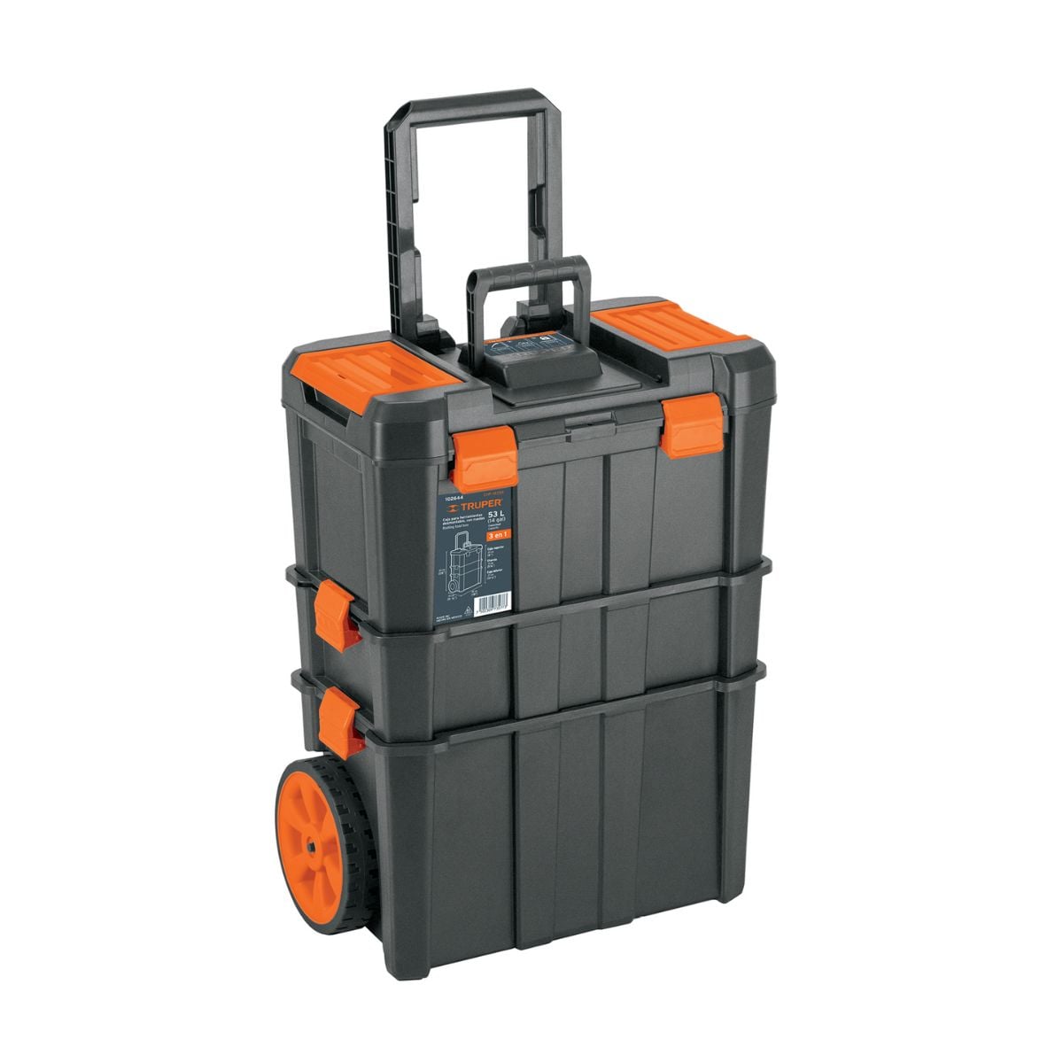 CAJA PARA HERRAMIENTAS 3 EN 1 CON RUEDAS CHP-1925R TRUPER - 1