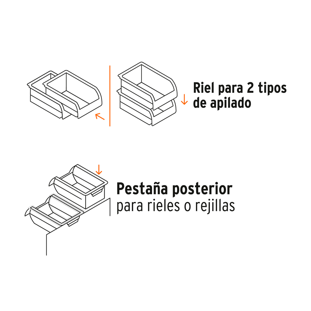 GAV-4.5 GAVETA APILABLE DE PLÁSTICO 38.5 X 24 X 17 CM TRUPER - 4