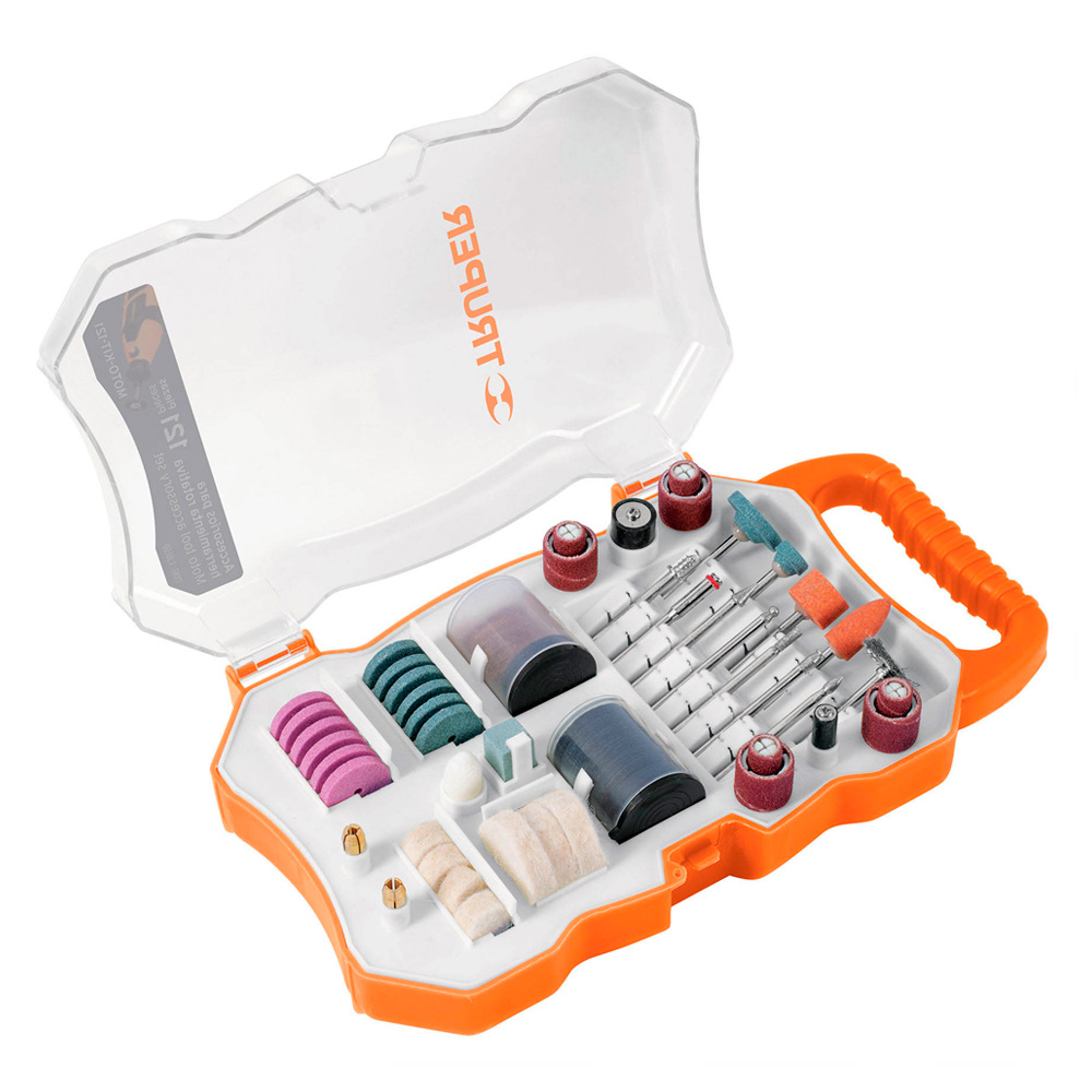 KIT CON 121 ACCESORIOS PARA MINI RECTIFICADORA TRUPER - 1