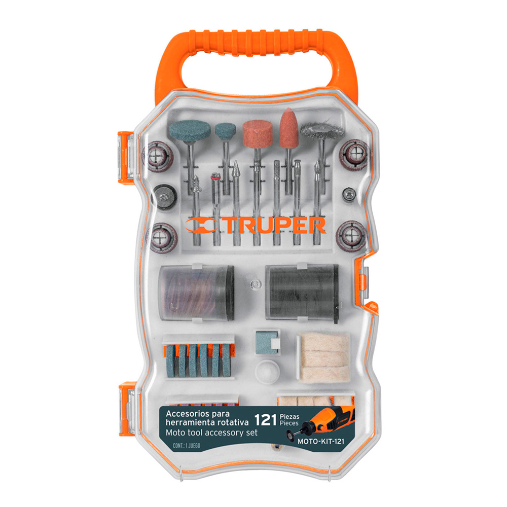 KIT CON 121 ACCESORIOS PARA MINI RECTIFICADORA TRUPER - 3
