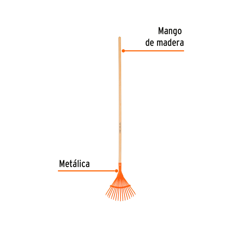 ESCOBA METÁLICA CURVA CON 15 DIENTES TRUPER EM-15 - 3