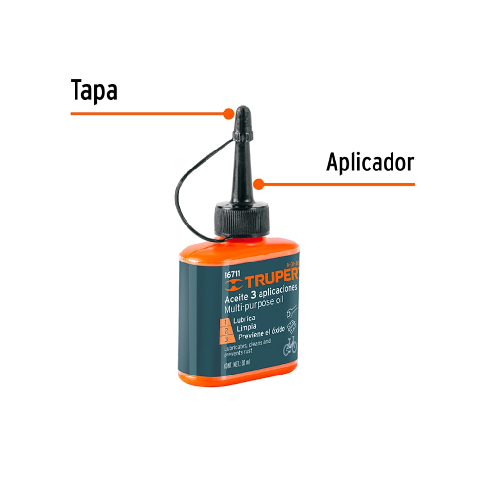 ACEITE MULTIUSOS DE 30 ML (1OZ) TRUPER - 2