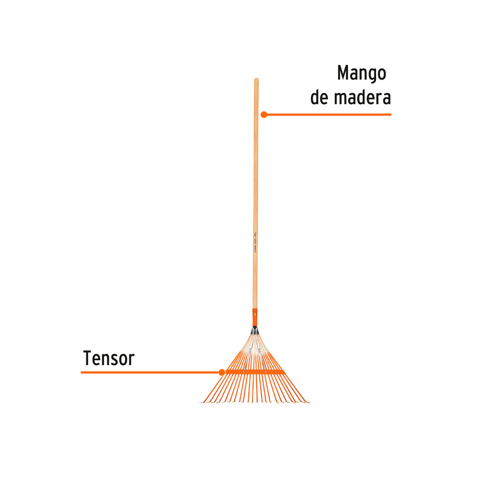 ESCOBA RECTA METÁLICA CON 22 DIENTES TRUPER EMX-22 - 3