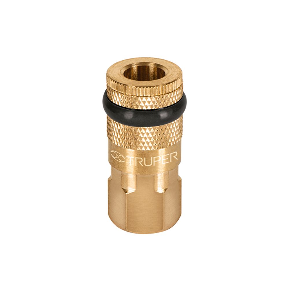 ACOPLE DE LATÓN CUERDA 1/4 NPT HEMBRA TRUPER - 1