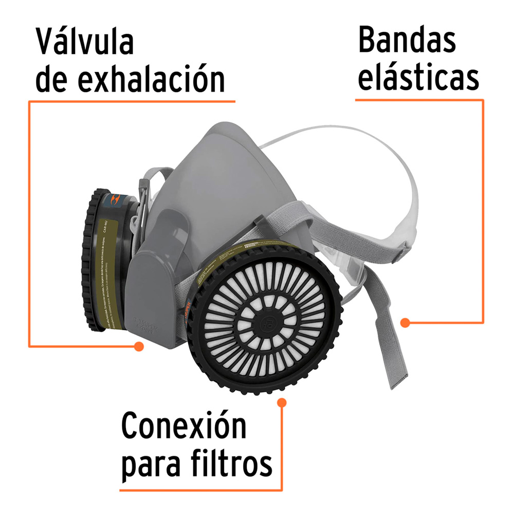 KIT RESPIRADOR PROFESIONAL CON CARTUCHOS MULTIGAS TRUPER - 2