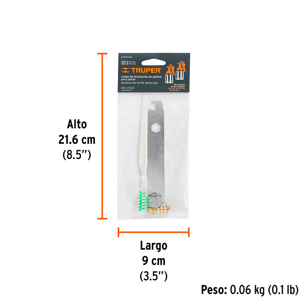 ACCESORIOS (LLAVE CEPILLO TUERCA Y ESPIGA) P/PIPI-26 Y 27 - 4