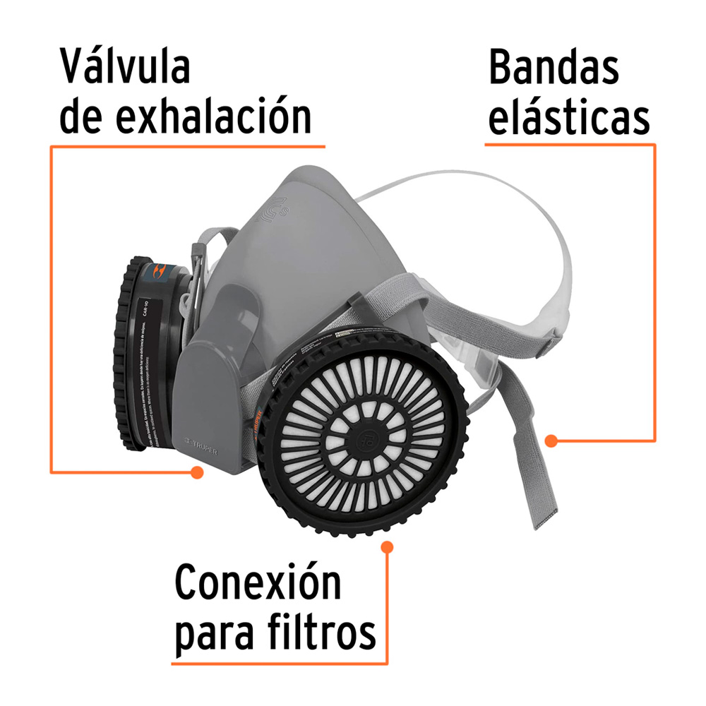 KIT RESPIRADOR PROFESIONAL CON CARTUCHOS PINTURA Y PESTICIDA - 2